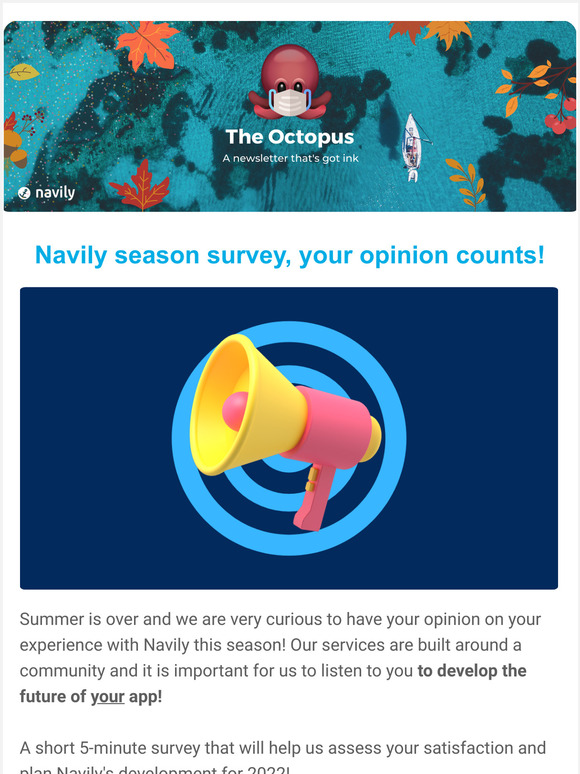  The Octopus | Navily end of season survey, your opinion counts!