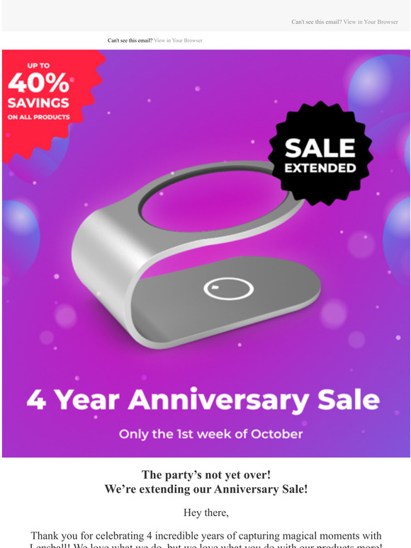 Sale Extended: 4th Anniversary Sale-A-Bration!