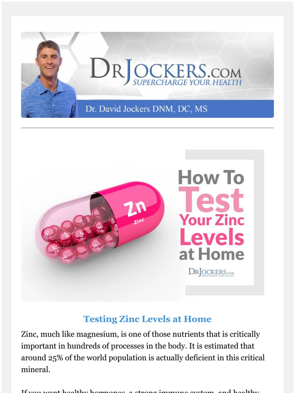 Testing Zinc Levels at Home and Sinus Congestion