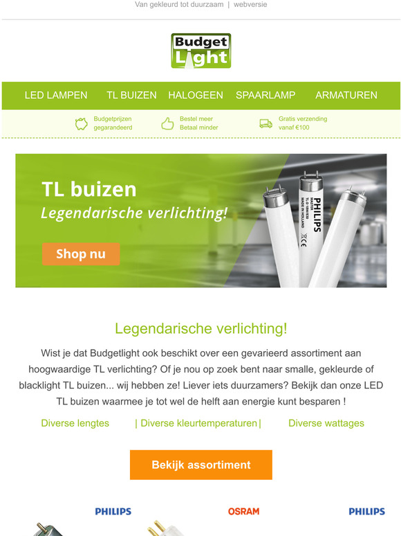 Bekijk nu ons grote assortiment TL verlichting!