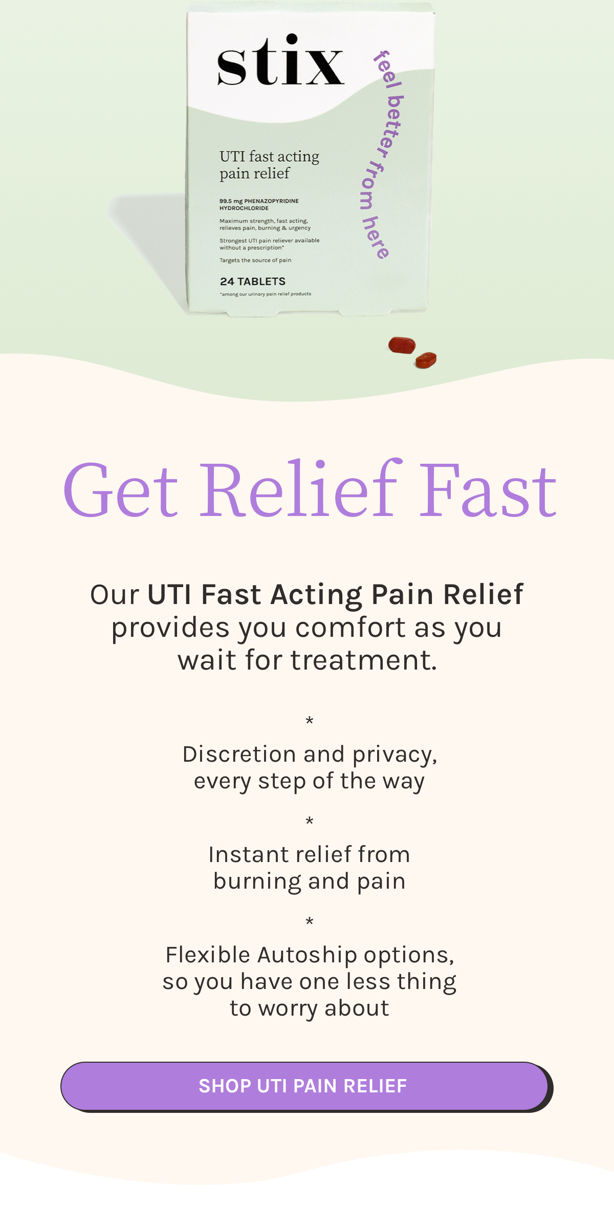 Stix Relieve your UTI pain fast! Milled
