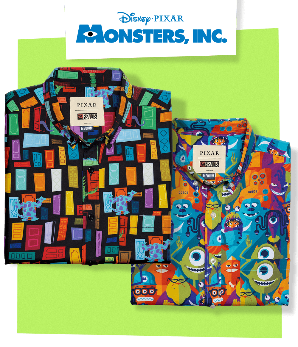 Monsters University ''Doors'' Button Down Shirt for Adults by