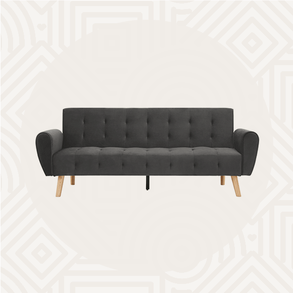 Velvet Buttoned 3-Seater Sleeper Couches