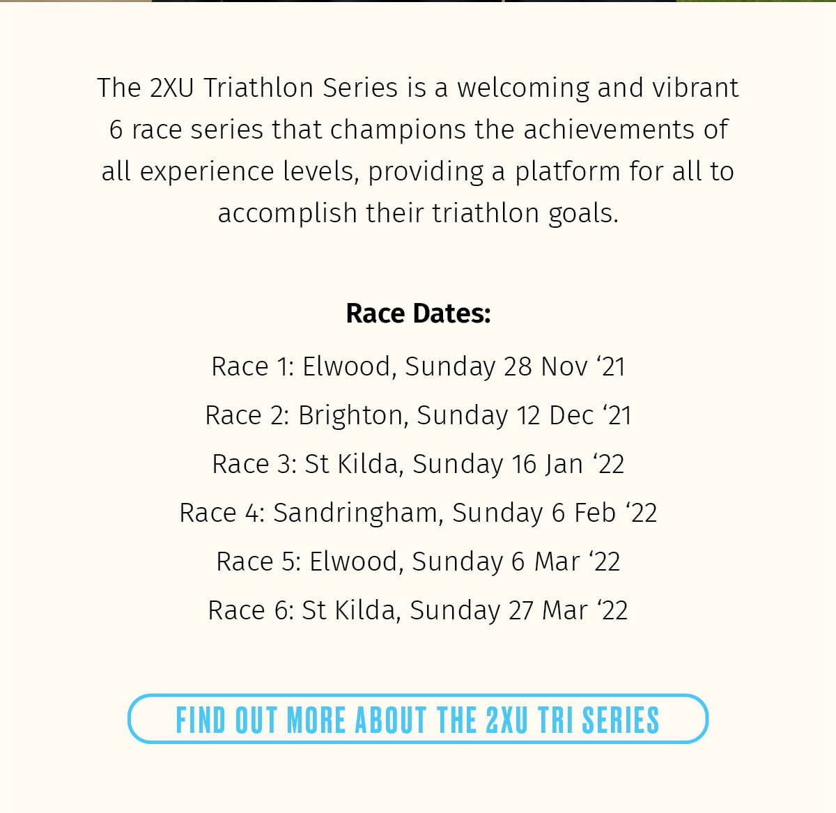 2XU 2XU Triathlon Series Returns.
