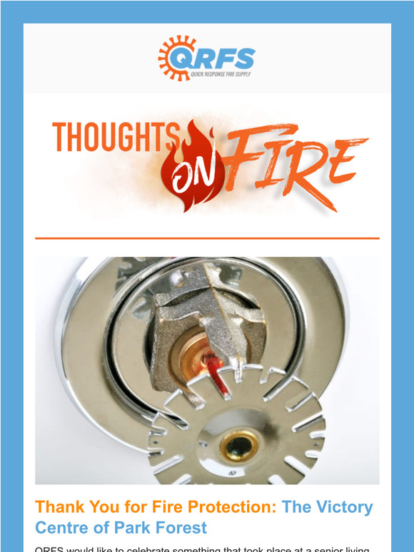 Quick Response Fire Supply: A single sprinkler saves lives in senior ...