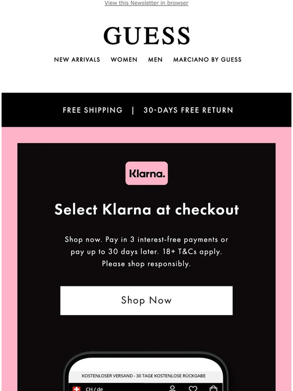 guess klarna