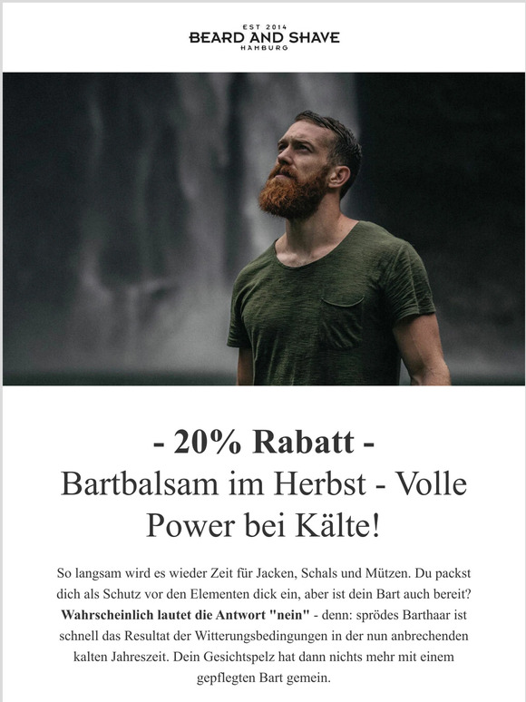 20% Rabatt - Bartbalsam im Herbst - Volle Power bei Klte!