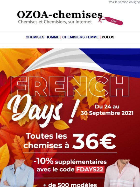 FRENCH DAYS : DERNIER JOUR pour profiter des maxi promos !