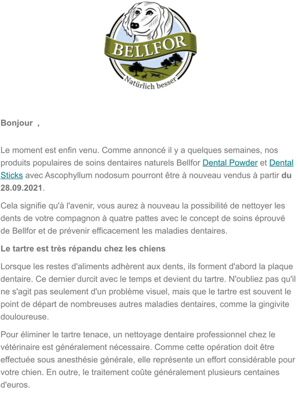 Bellfor Dental  nouveau disponible (campagne de rduction)