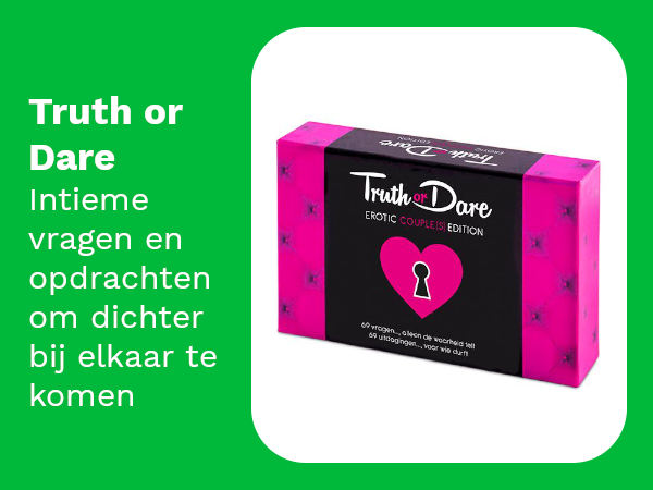 Truth or Dare: Couples edition. Spel met spannende opdrachten en vragen.
