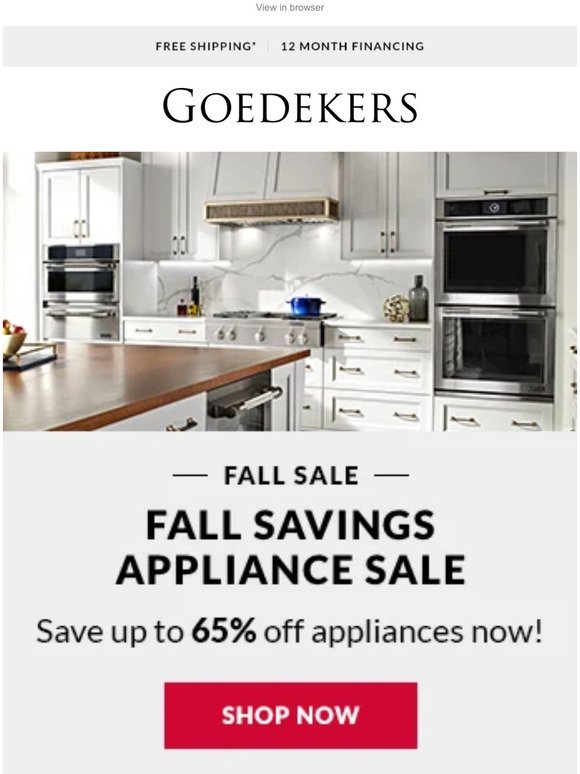 Fall Savings Appliance Deals Ending Soon!