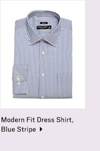 Modern Fit Dress Shirt, Blue Stripe