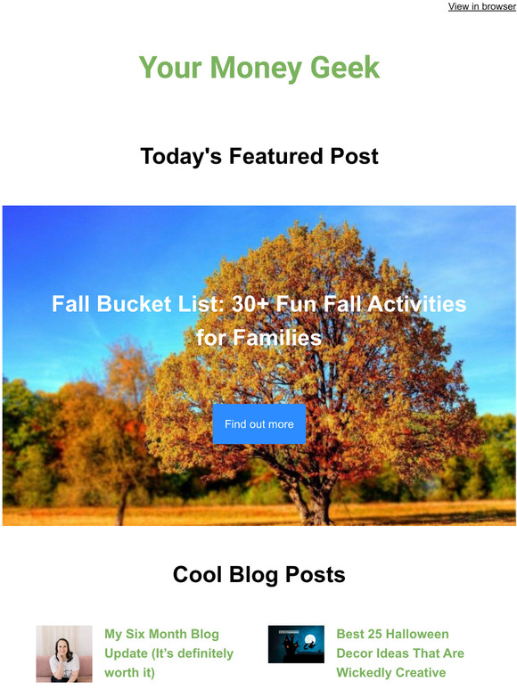 What's on the Fall Bucket List? + Surprising Jobs That Pay Well + Best Stephen King Halloween Books