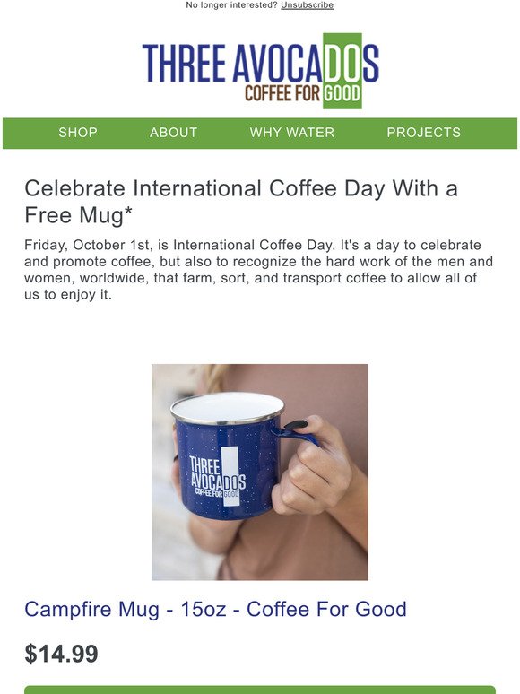 Celebrate International Coffee Day with a Free Mug!