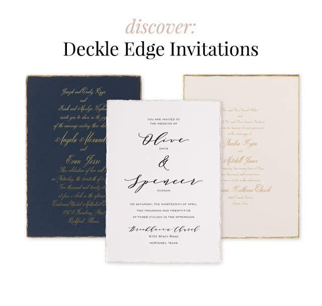 Deckle Edge Wedding Invitations