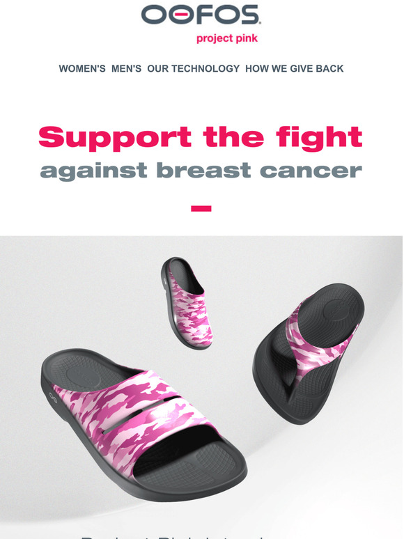 Oofos Support The Fight Introducing Project Pink Camo Milled