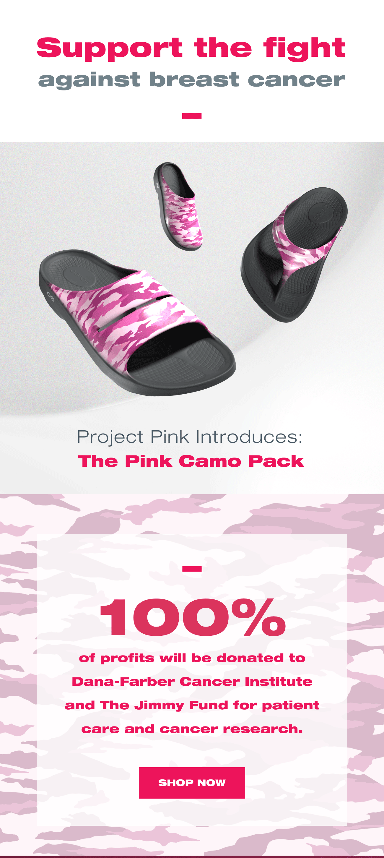 Oofos on sale project pink