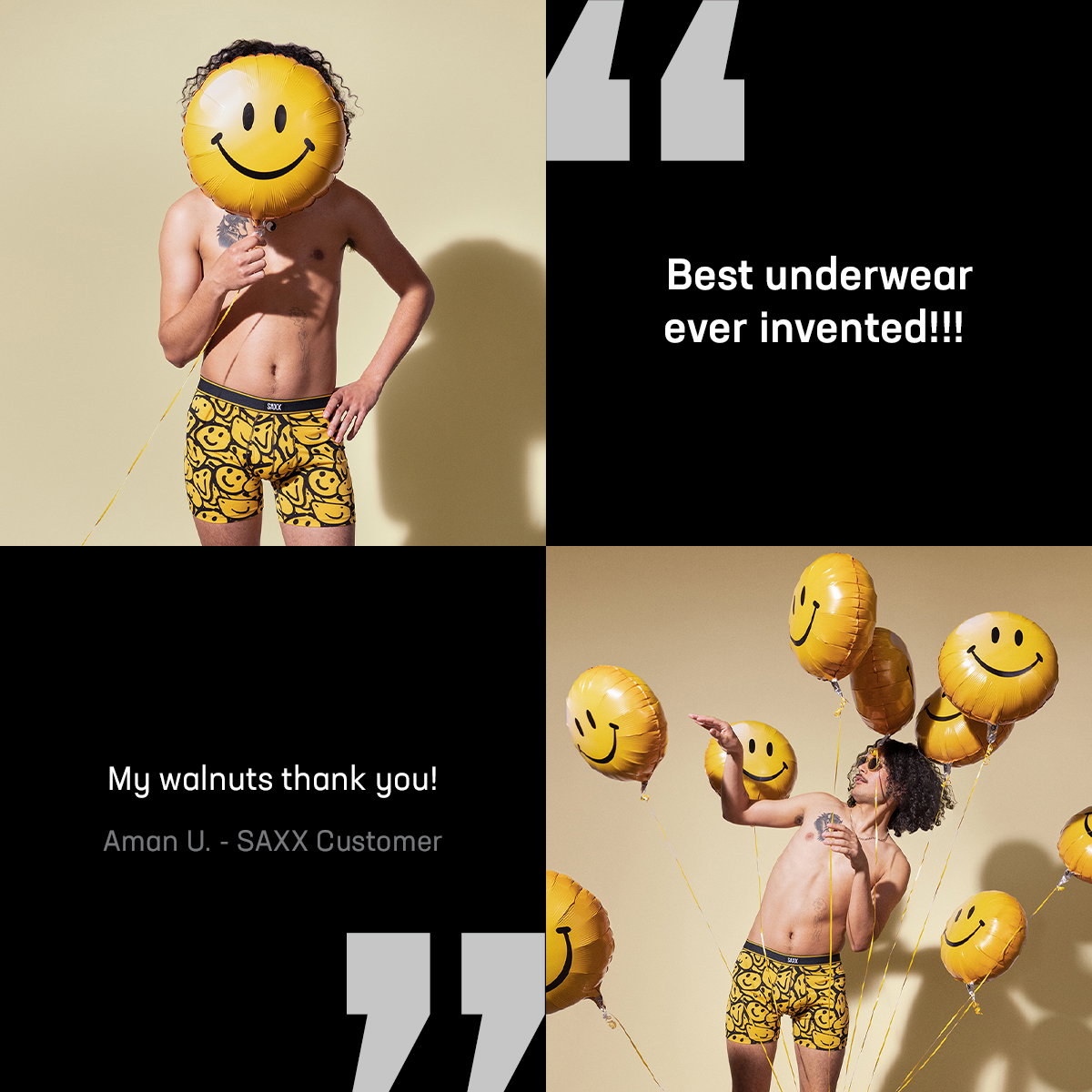 SAXX DAYTRIPPER Yellow Smile Melt Underwear