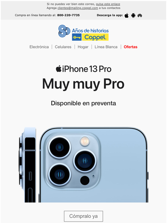 iphone 13 pro max blanco precio coppel