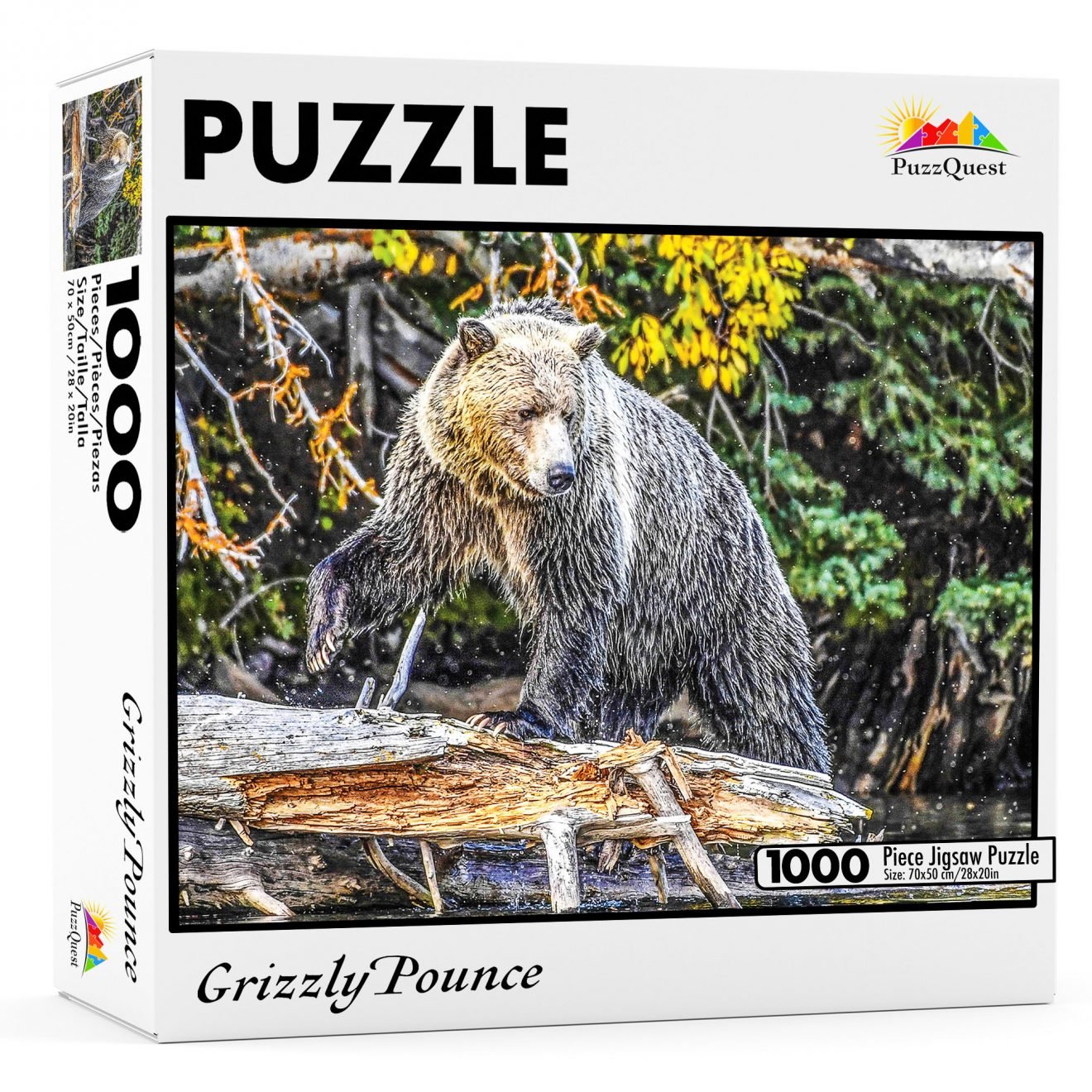 Grizzly Pounce 1000 piece jigsaw puzzle