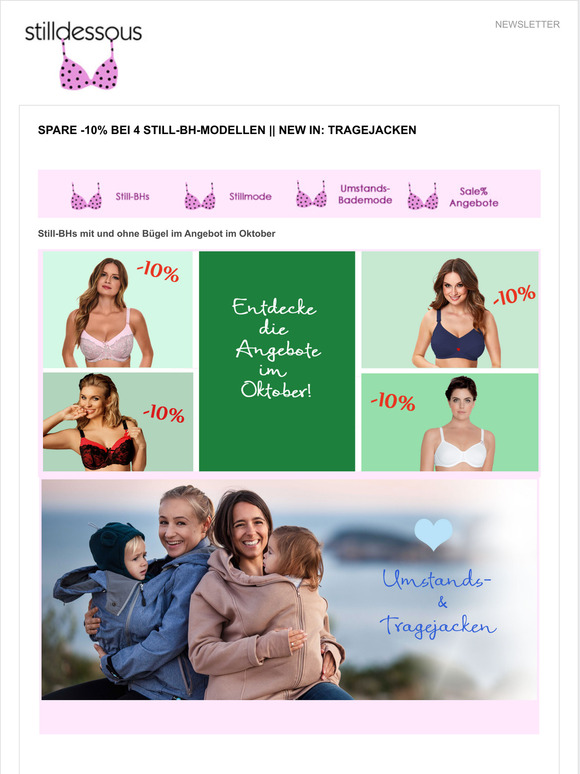 Spare -10% bei 4 Still-BH-Modellen || New In: Tragejacken