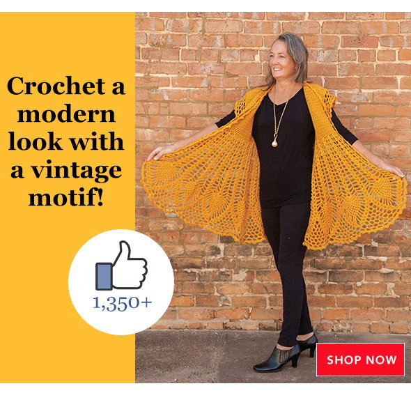 Crochet a modern look with a vintage motif!