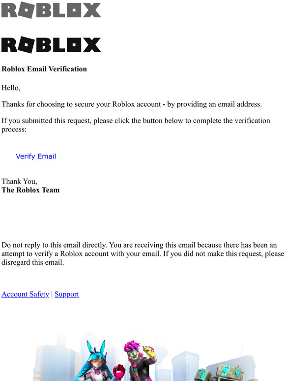Roblox Email Verification: aquzvfytpsd