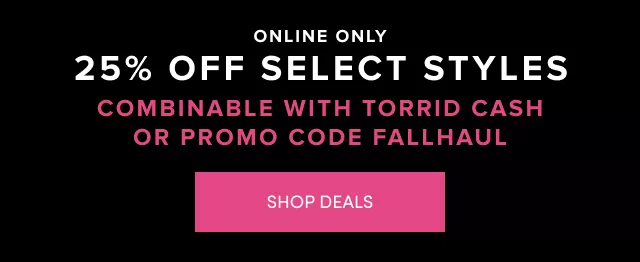 25% Off Select Styles
