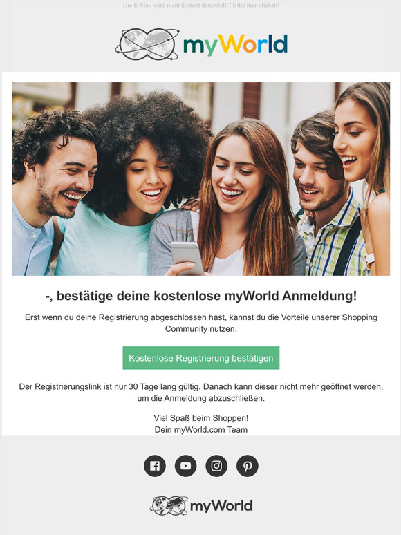 -bitte besttige deine kostenlose Registrierung