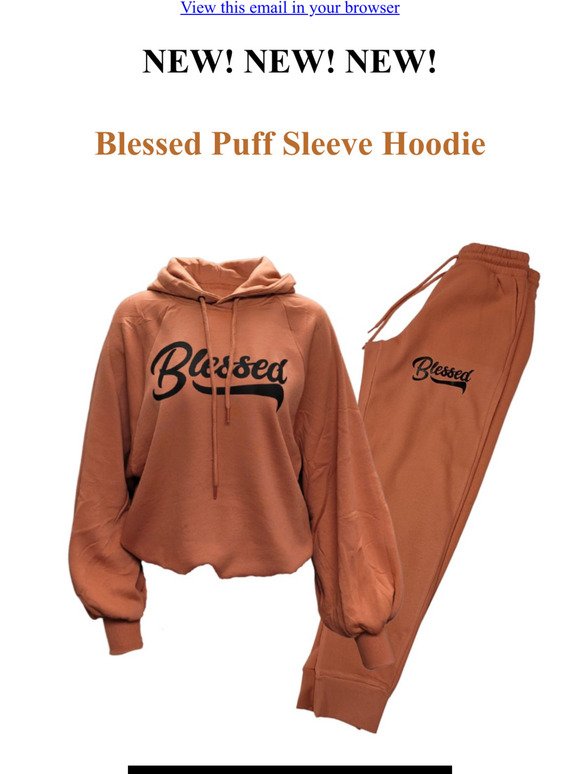 NEW! Blessed Puff Sleeve Hoodie and Joggers