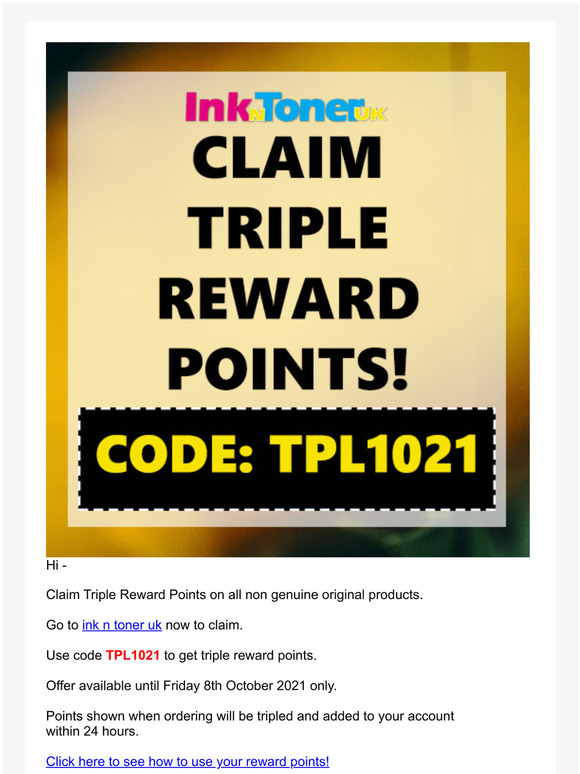 -It's TRIPLE Reward Points Time Again