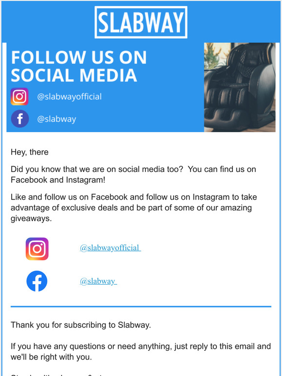 Follow us on Social Media!
