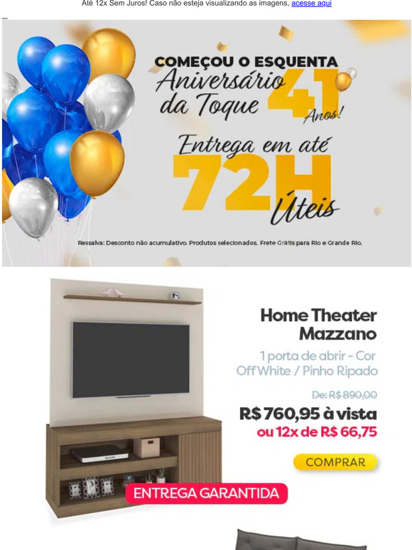 Comeou o Esquenta Aniversrio da Toque!! Vem Garantir seu Presente!