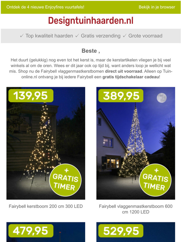 LOOP NIET MIS | Shop de Fairybell vlaggenmast kerstbomen