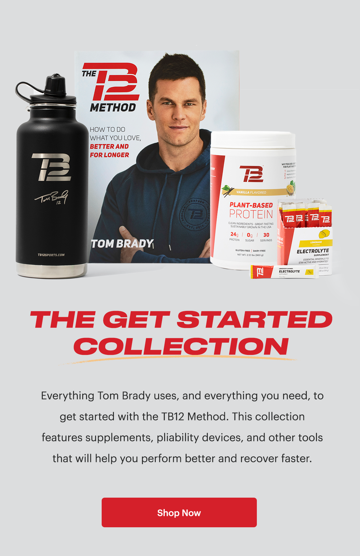 TB12  Protein Powder, Electrolytes, Supplements by Tom Brady