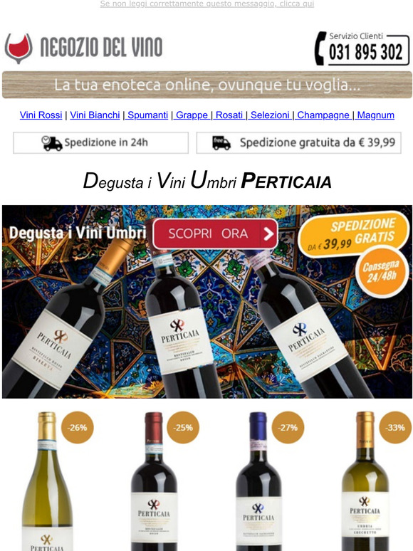 Negoziodelvino - Umbria PERTICAIA, Promo del Mese & Franciacorta Barone Pizzini