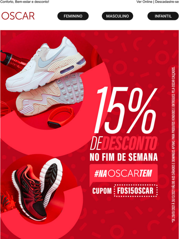 Promoção oscar hot sale calçados