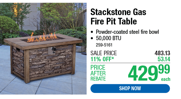 backyard creations stackstone fire table