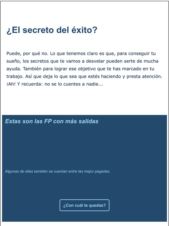 Vamos a contarte un secreto...