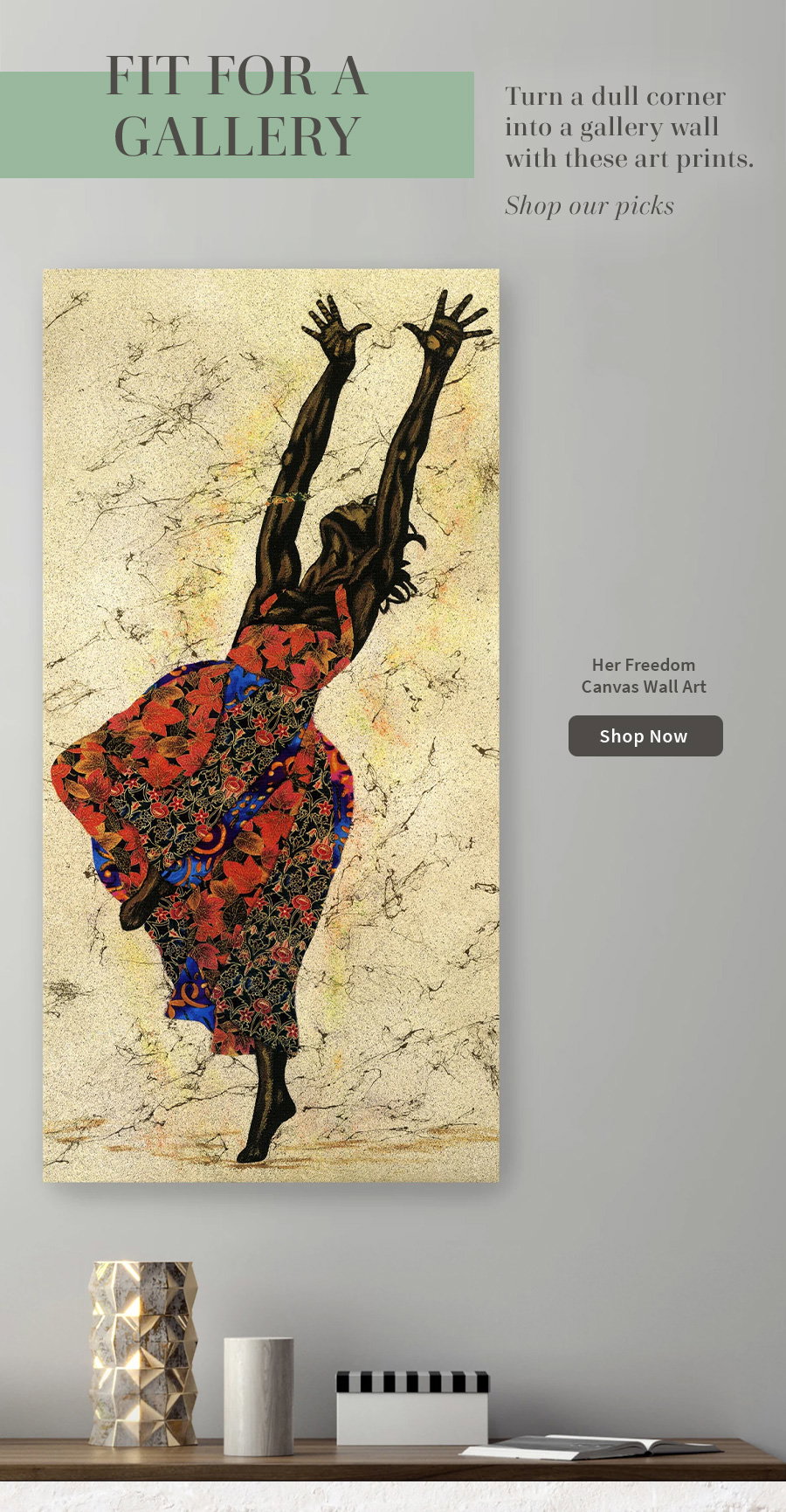 Her Freedom Canvas Wall Art 