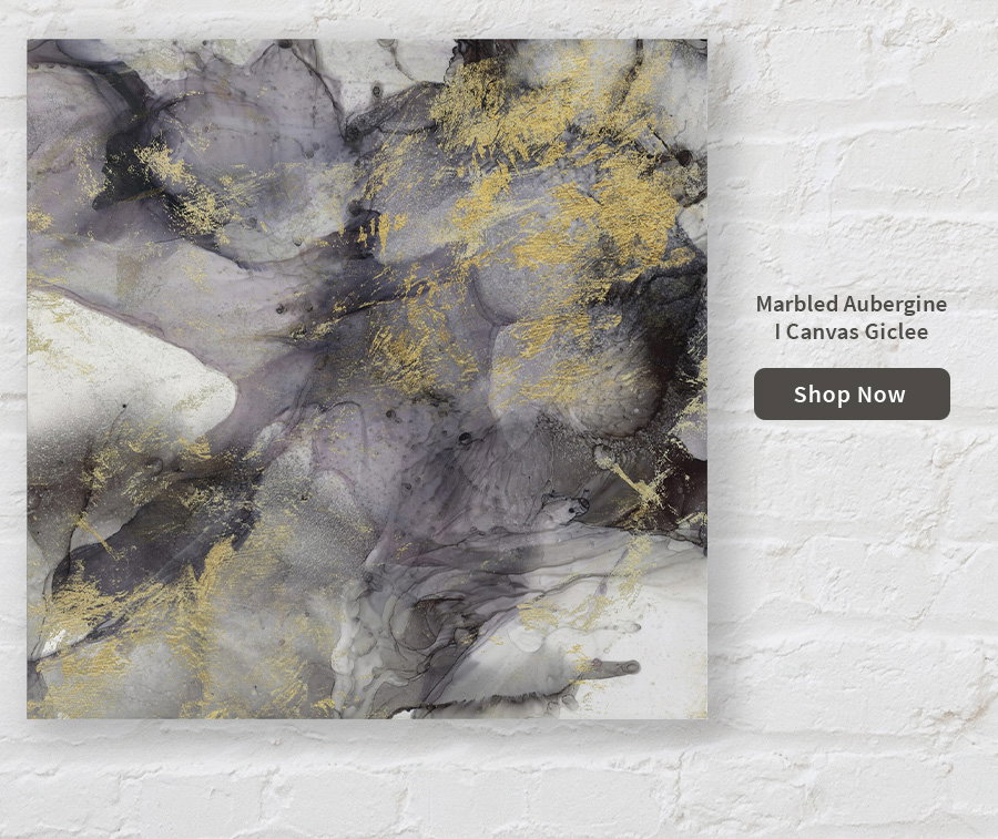 Marbled Aubergine I Canvas Giclee 