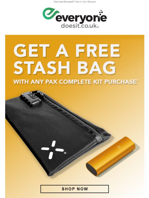 GET A FREE STASH BAG with any PAX Complete Kit Purchase