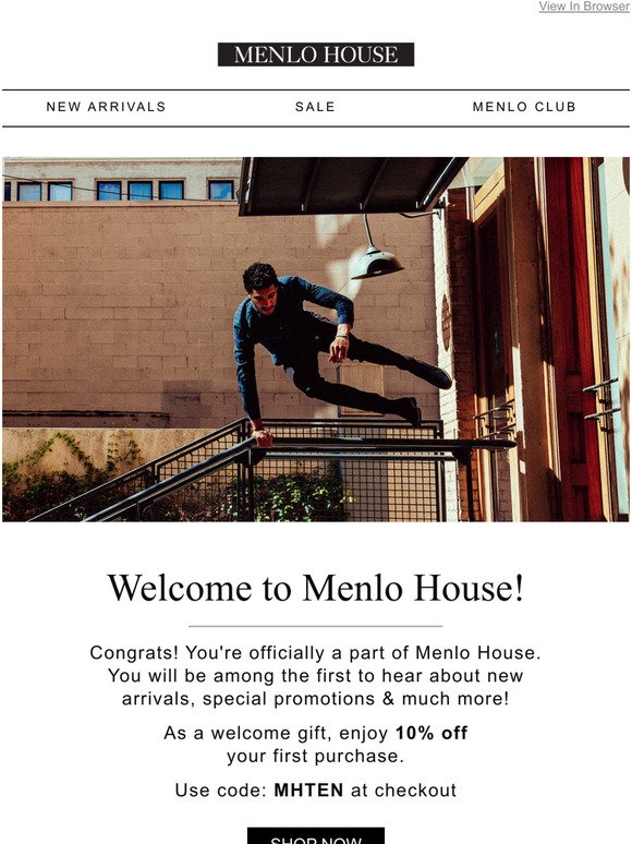 Welcome to Menlo House