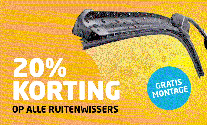 20% korting op alle ruitenwissers | Gratis montage