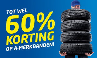 Tot wel 60% korting op A-merkbanden!
