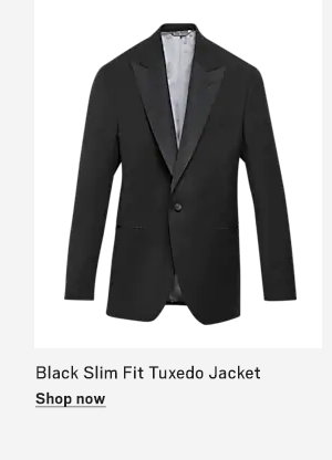Black Slim Fit Tuxedo Jacket - Shop Now