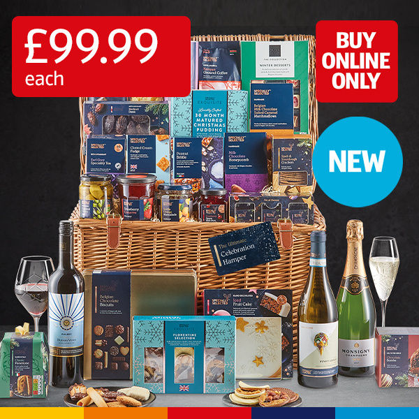 Aldi Our Luxury Christmas Hampers are now available for preorder