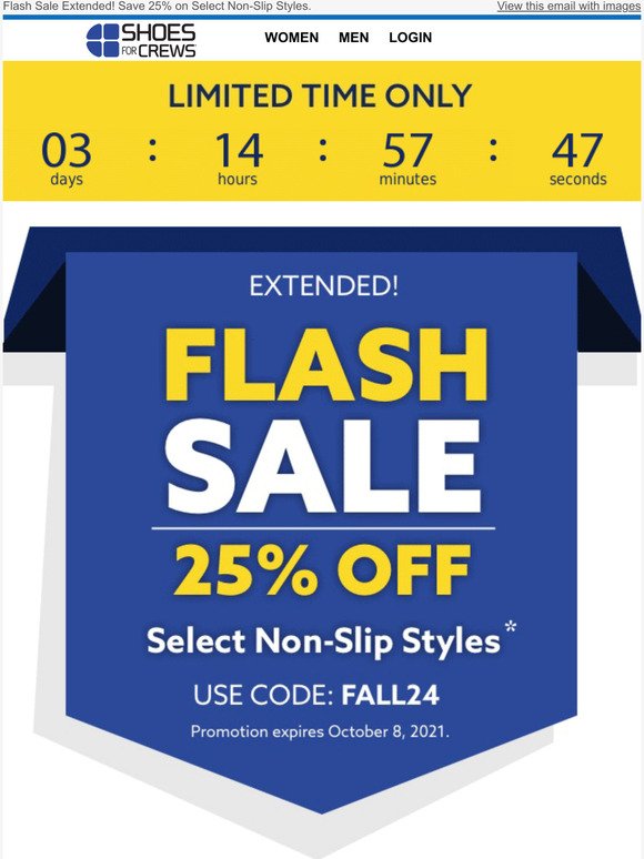 25% Off Flash Sale Extended Until Friday