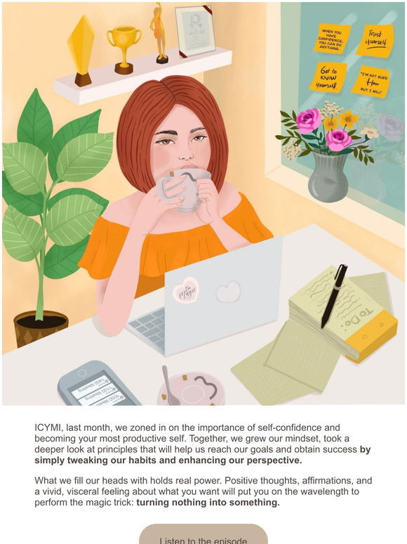  Self-confidence =  Productivity