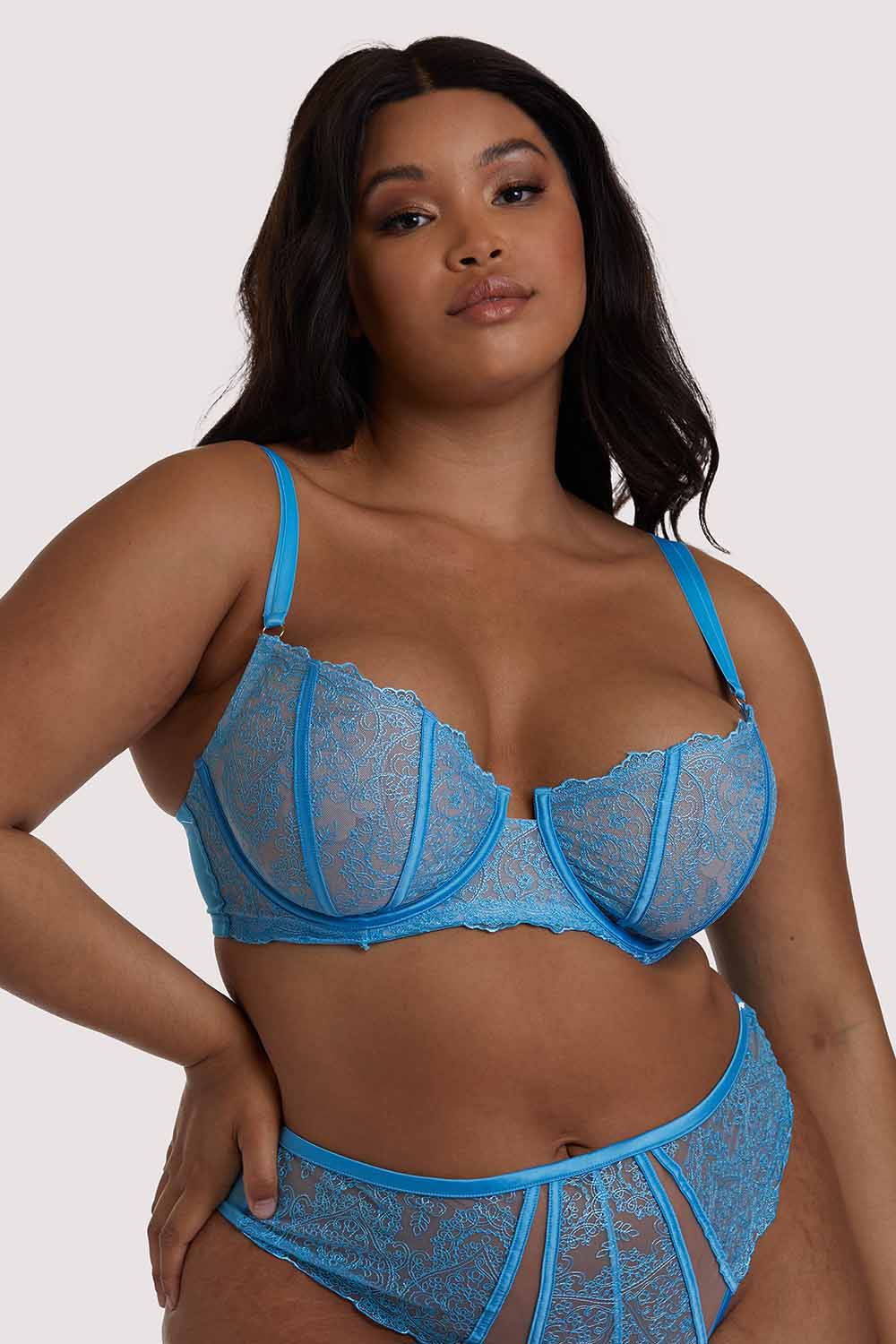 Image of Gabi Fresh Peyton Blue Embroidery Bra